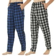 thumbnail image 1 of LANBAOSI 2 Pack Men's Flannel Plaid Pajama Pants Lounge PJ Bottoms Size M, 1 of 7