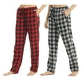 thumbnail image 1 of LANBAOSI 2 Pack Womens Plaid Flannel Pajama Pants With Pockets Size S, 1 of 7