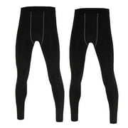 LANBAOSI 2 Pack Youth Boys Compression Leggings Athletic Workout Running Tights Size 12