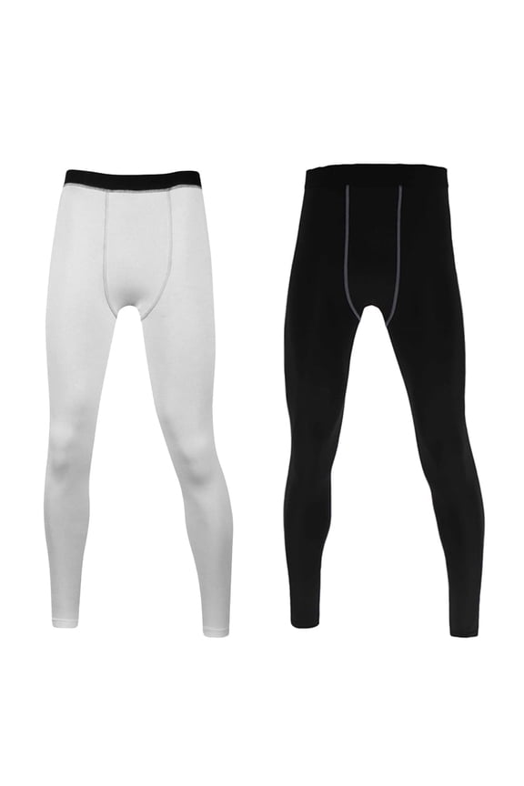2 Pack Youth Boys Compression Leggings Athletic Workout Running Tights Size 12