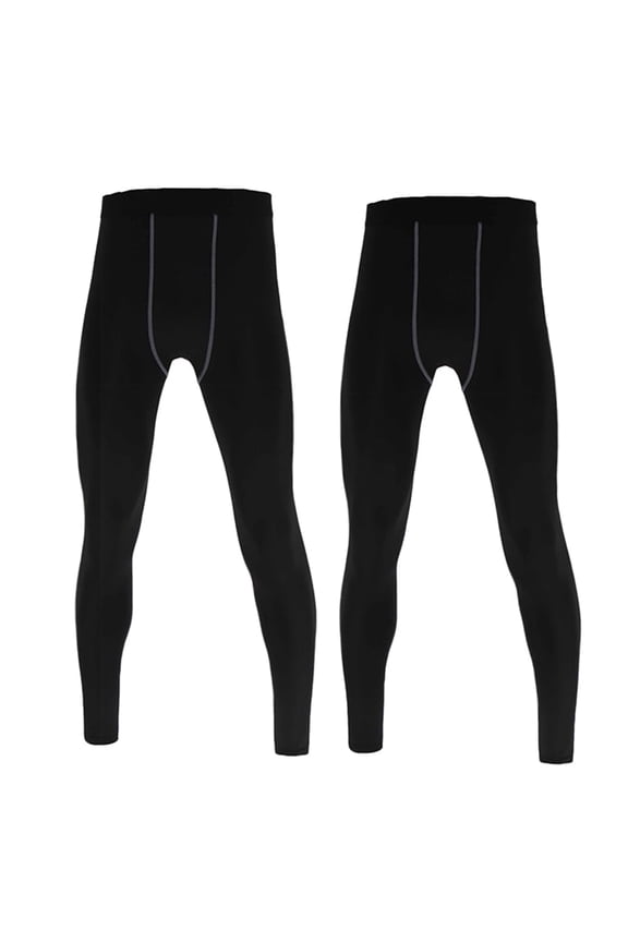 2 Pack Youth Boys Compression Leggings Athletic Workout Running Tights Size 7