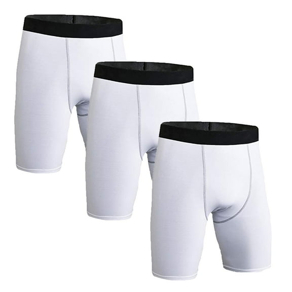 LANBAOSI 3 Pack Boys Compression Shorts Active Underwear Performance Boxer Briefs Size 5