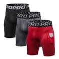 thumbnail image 1 of LANBAOSI 3 Pack Men Compression Shorts with Pocket Athletic Running Workout Underwear Size XXL, 1 of 9