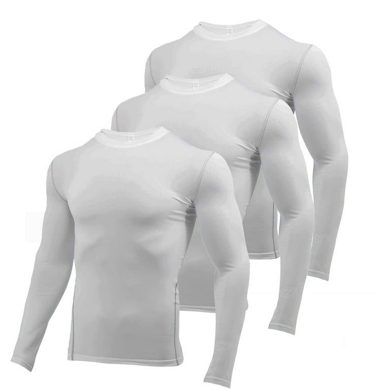 LANBAOSI 3 Pack Men's Long Sleeve Sun Protection Shirts Athletic