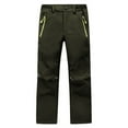 thumbnail image 1 of LANBAOSI Boy Hiking Pants Outdoor Waterproof Warm Fleece Lined Pants for Kid Size 5, 1 of 7