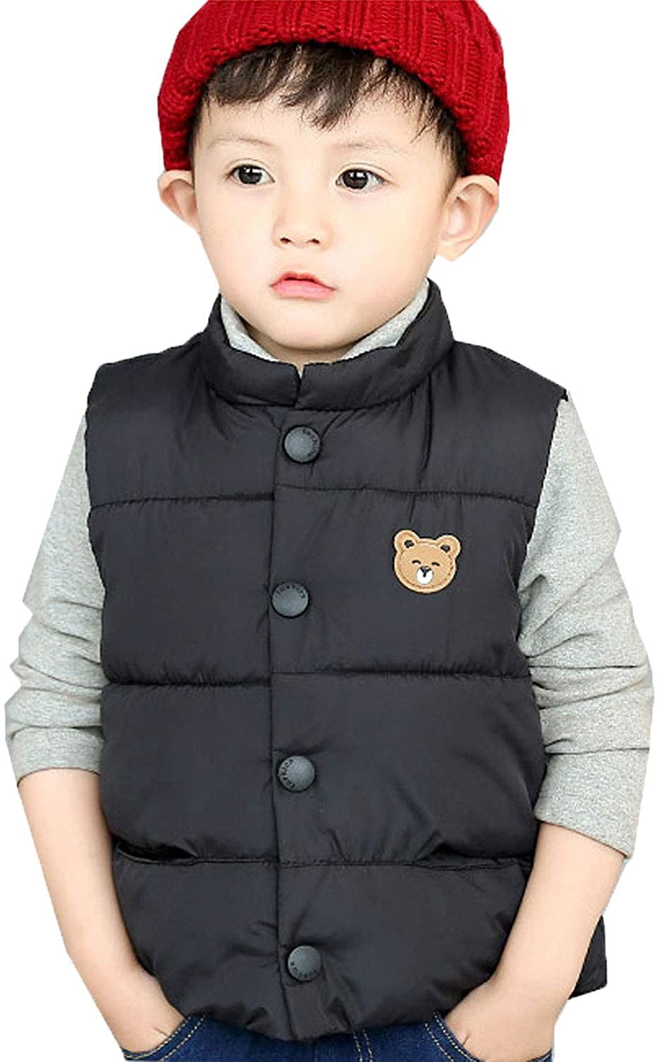 LANBAOSI Boy Puffer Vest Toddler Winter Down Vest Lightweight