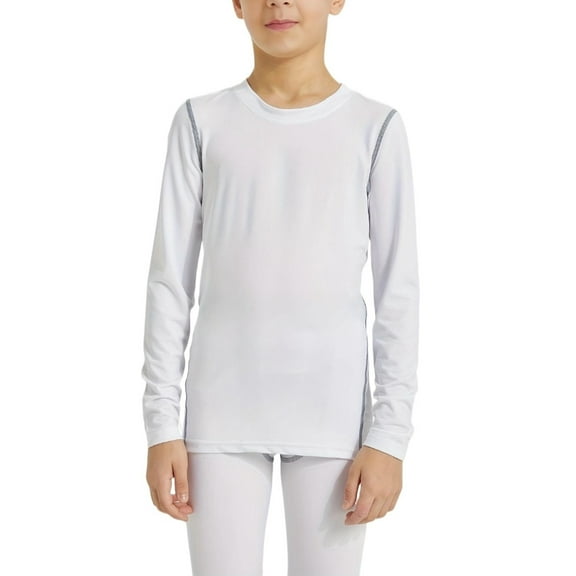 LANBAOSI Boys Compression Shirts Long Sleeve Sports Athletic Shirts Size 14