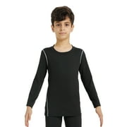 LANBAOSI Boys Compression Shirts Long Sleeve Sports Athletic Shirts Size 14