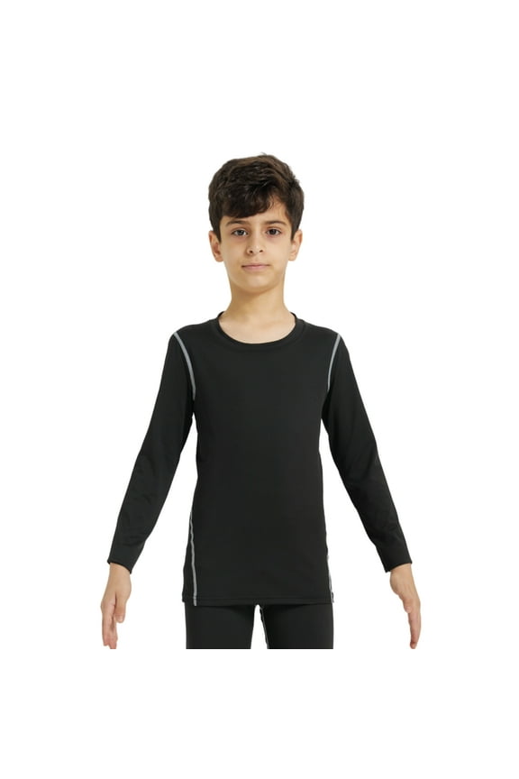 Boys Compression Shirts Long Sleeve Sports Athletic Shirts Size 7