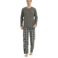 thumbnail image 1 of LANBAOSI Men Pajamas Set Comfy Plaid Flannel Pants And Microfleece Shirt Size XL, 1 of 6
