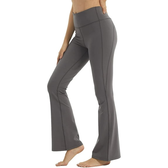 LANBAOSI Women Black Yoga Pants Flare Legging Wide Leg Sweatpants Dress Pants for Work Size S