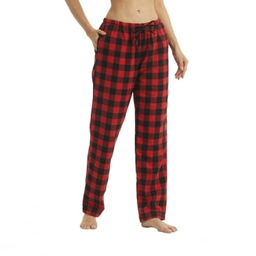 LANBAOSI Women Flannel Plaid Pajama Pants PJ Bottoms Size M