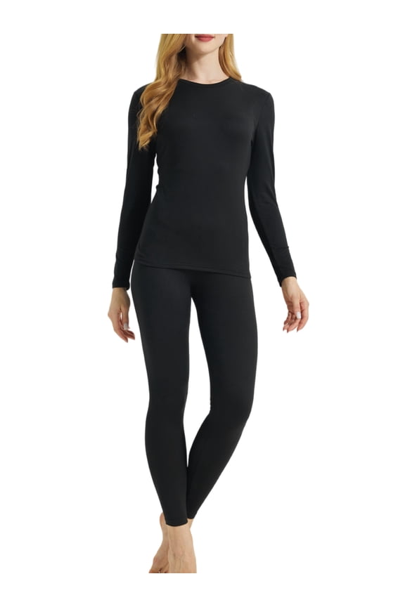 Thermal Underwear for Women Set Soft Base Layers Long Johns Warm Winter Top and Bottom Set Size S-XL
