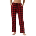 thumbnail image 1 of LANBAOSI Womens Pajama Pants Soft Fleece Plaid PJ Bottoms For Women with Pockets Loungewear Size M, 1 of 8