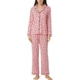 thumbnail image 1 of LANBAOSI Women's Pajama Set Heart Print Soft Breathable Sleepwear, 2-Piece Size S, 1 of 8