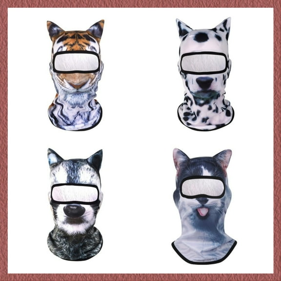 LANBB 3D Cat Ski Balaclava, Animal Ski Mask, Dog Ski Mask for Party, Cat Shiesty for Protecting Your Head & Face From Cold Or UV Exposure