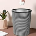 thumbnail image 1 of LANBB Bathroom Garbage Can, Can Bedroom, Office Can ( 8.4" X 9.8") Durable Household - Striped Waterproof Mini Can, 1 of 5