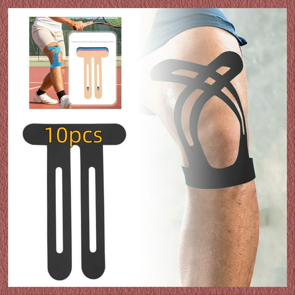 LANBB Knee Tape, Kinesiology Tape for Knees & Ankles Elastic Sports Tape with Enhanced Support, Breathable Muscle Patch for Athletes, Runners, Gym Recovery (6.5g, 24x8cm)