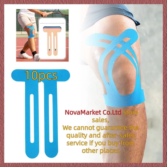 LANBB Knee Tape, Kinesiology Tape for Knees & Ankles Elastic Sports Tape with Enhanced Support, Breathable Muscle Patch for Athletes, Runners, Gym Recovery (6.5g, 24x8cm)