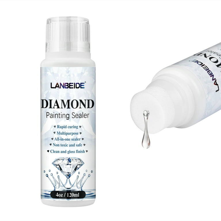 LANBEIDE 120ML Diamond Painting Sealer 5D Art Glue Permanent Hold Shine  Effect Ages 10+, Clear