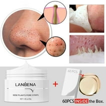 LANBENA Aloe BlackHeads Remover Nose Strips from Oily Acne Face Peel Off Face Mask for Blackheads Black Head Remover (1.05 Ounce)