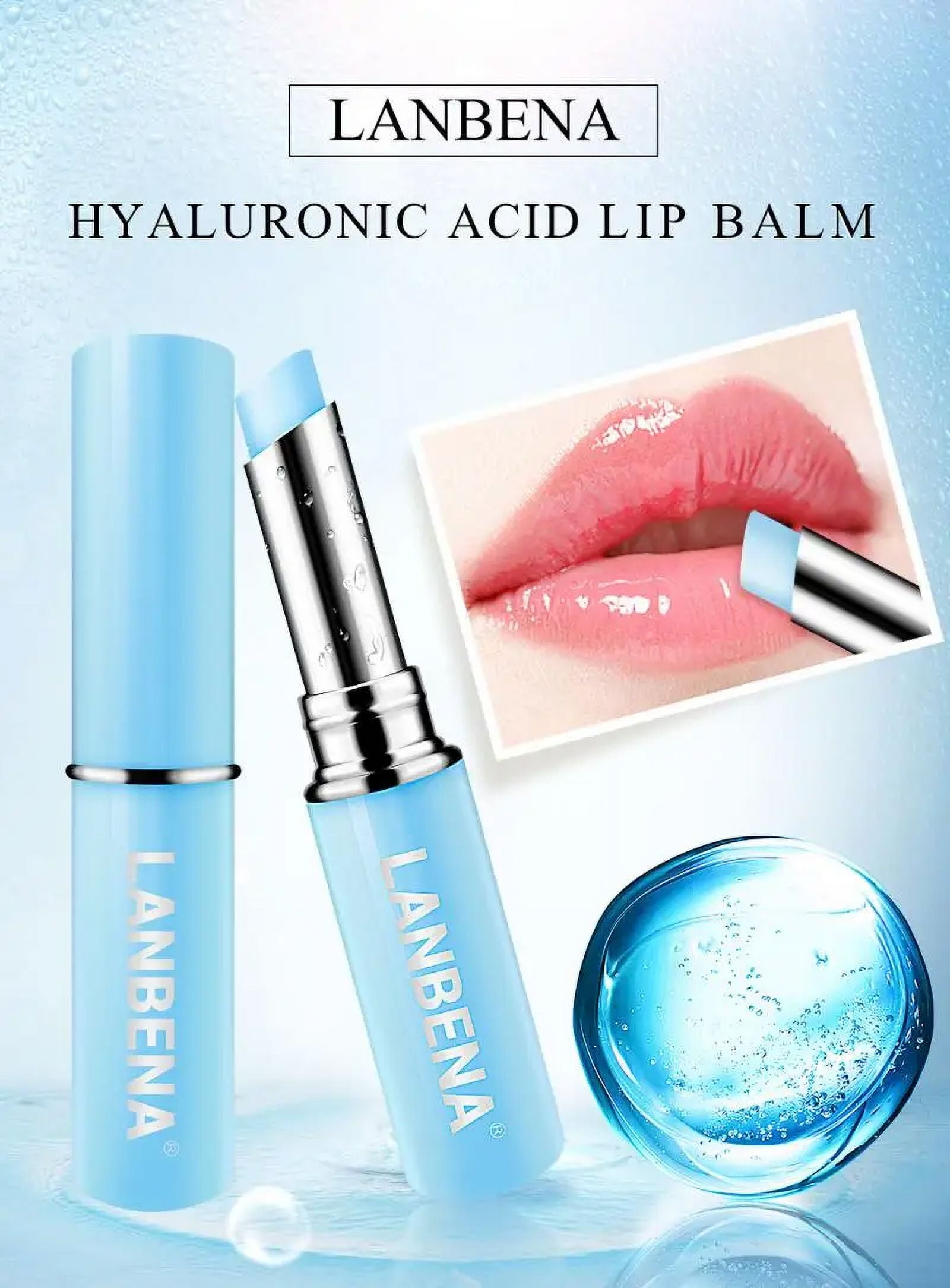 LANBENA Hyaluronic Acid Lip Balm Lip Plumper Lips Moisturizing Reduce Fine Lines Relieve Dryness