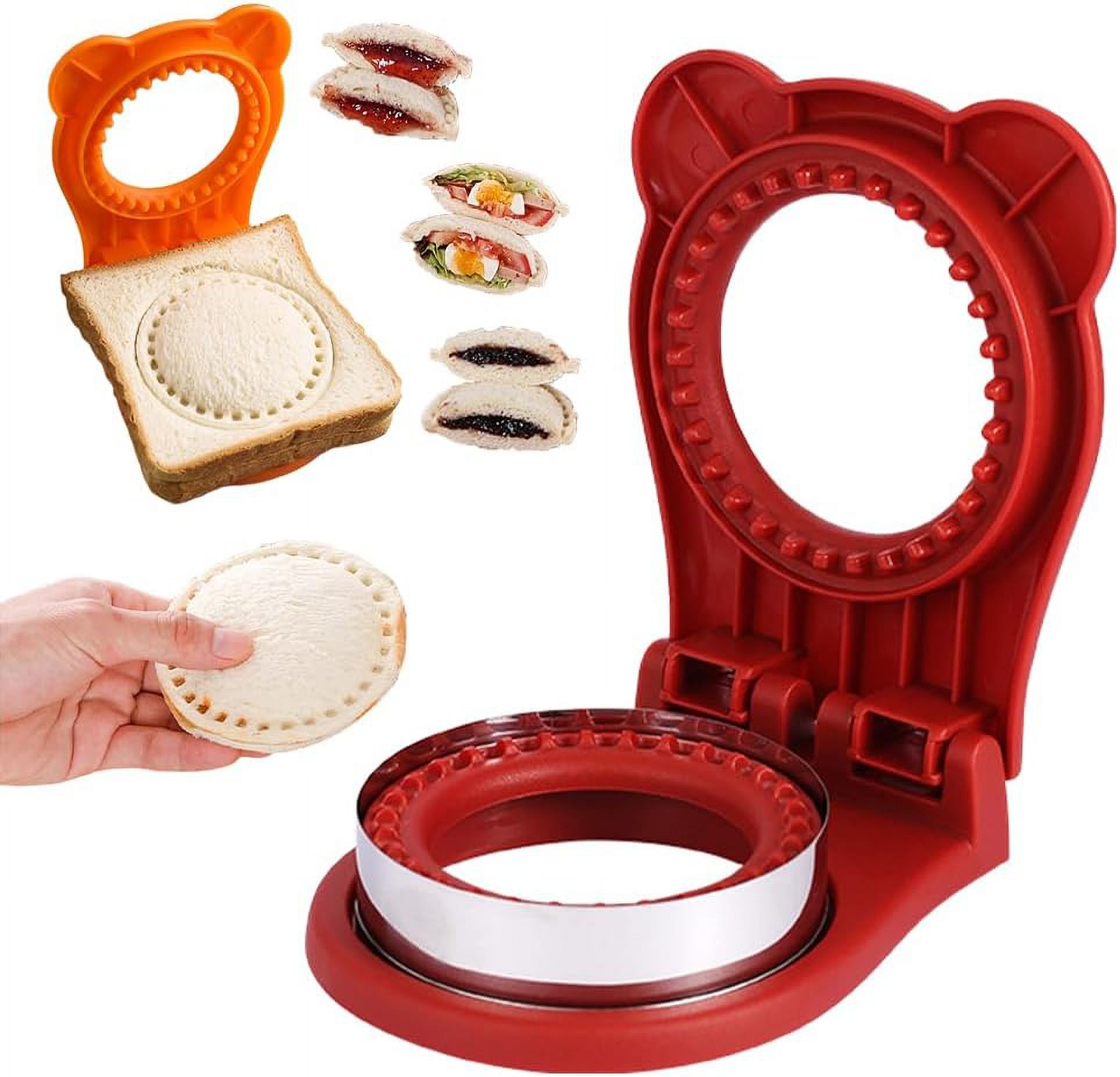 LANBOYA Sandwich Mold Cutter & Sealer Set for Lunch Ideal Shape Maker