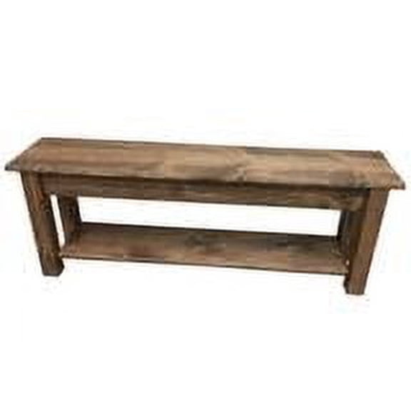 LANCASTER HARVEST BENCH WITH SHELF-66"