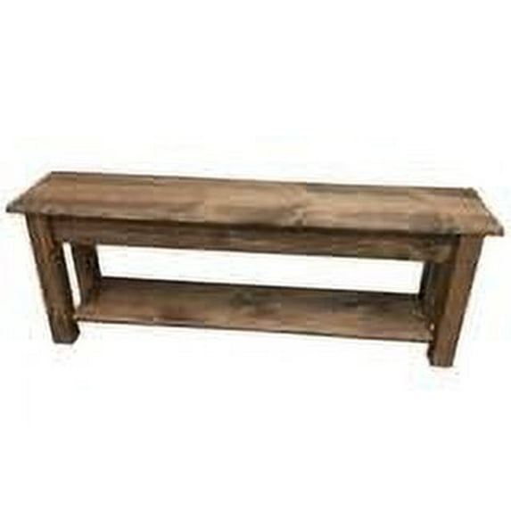 LANCASTER HARVEST BENCH WITH SHELF-72"