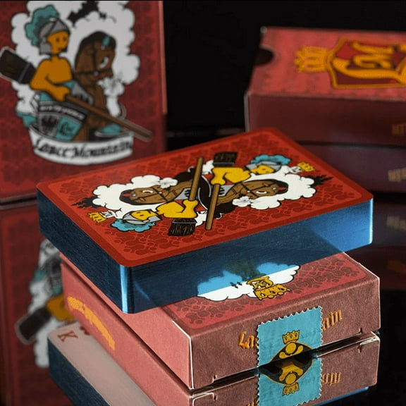 LANCE MOUNTAIN DOUGHBOY LIMITED EDITION GILDED PLAYING CARDS- Aqua Blue