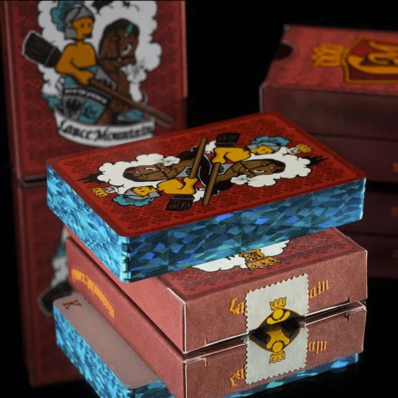 LANCE MOUNTAIN DOUGHBOY LIMITED EDITION GILDED PLAYING CARDS- Diamond Blue Prism