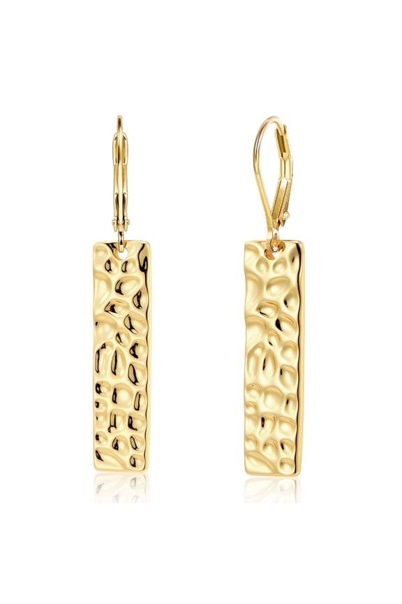 14K Gold Plated Earrings for Women, Hypoallergenic Square Long Dangle Earrings for Jewelry