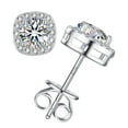 thumbnail image 1 of LANCHARMED Moissanite Earrings Stud for Women, 925 Sterling Silver White Gold Plated 1-2 Carat Lab Created Diamond Earring Jewelry Gifts for Women, 1 of 11