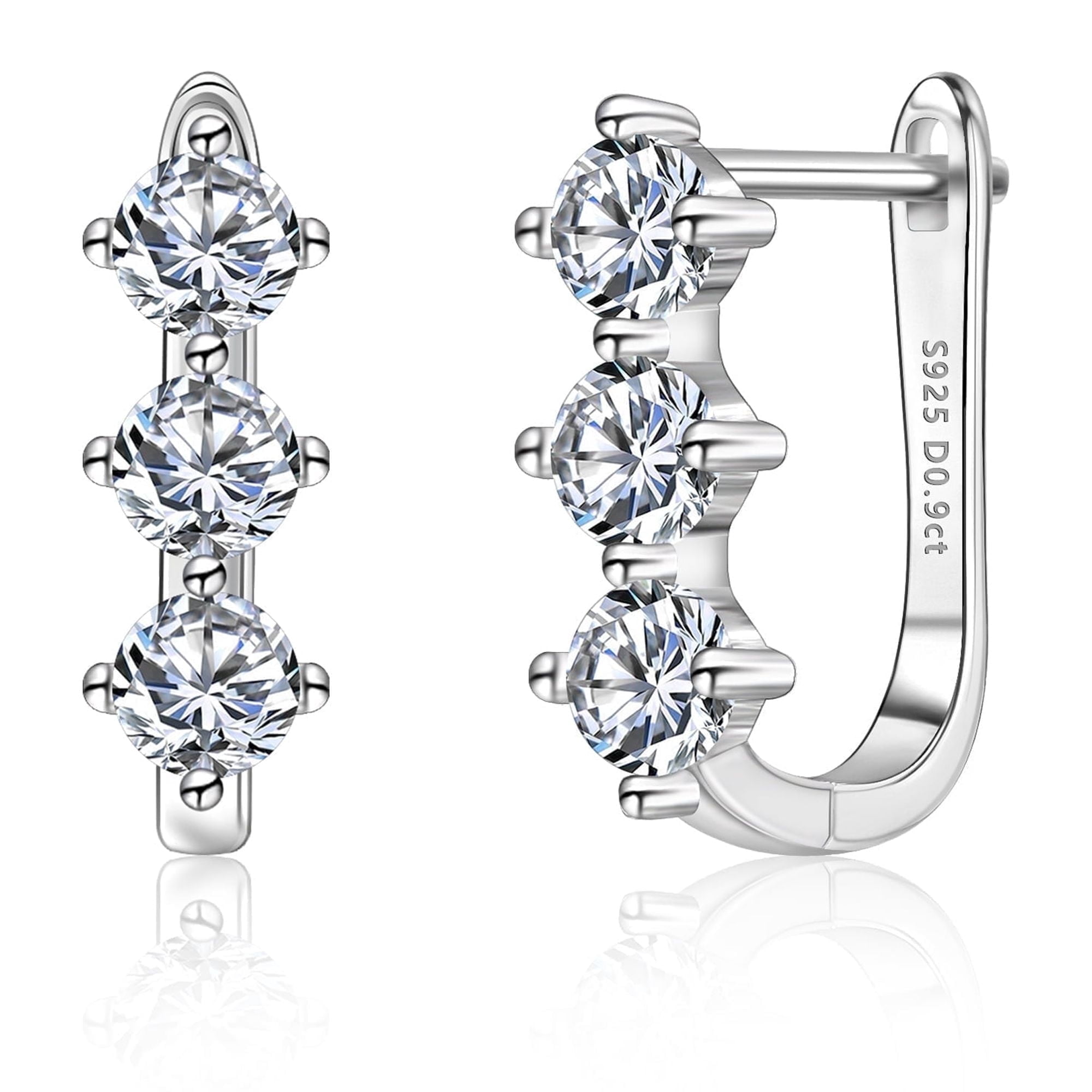 LANCHARMED  Diamond Earrings for Women Birthday Gifts for Wife,0.9carat*2  Statement Gifts,Moissanite Earrings for Her