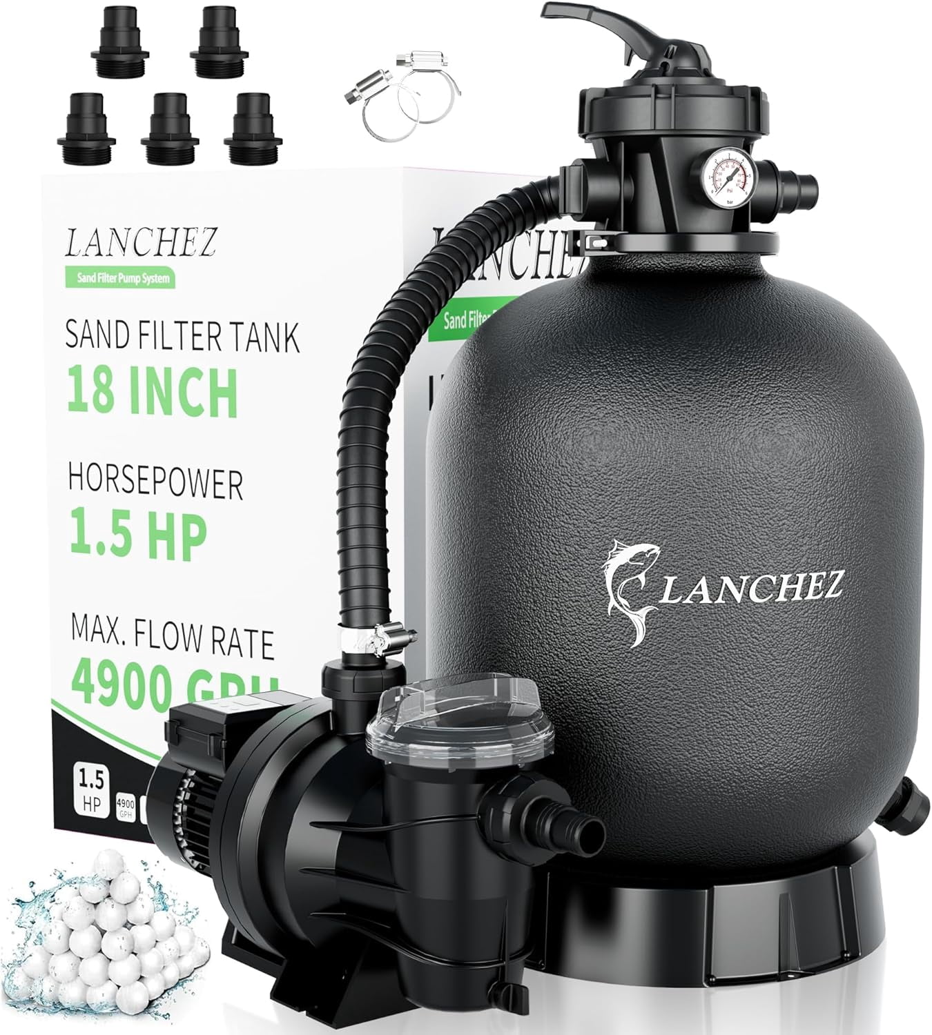 HYDROTOOLS BY SWIMLINE 22 Inch Sand Filter Combo Set With Stand