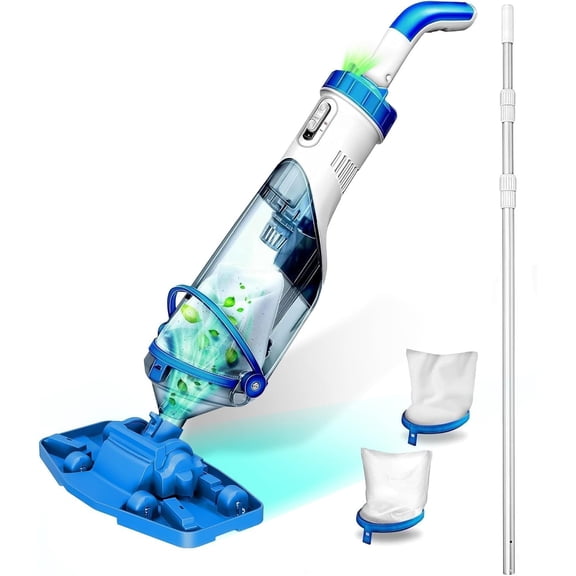 LANCHEZ Cordless Pool Vacuum for Above Ground Pool 60Min Runtime Telescopic Pole