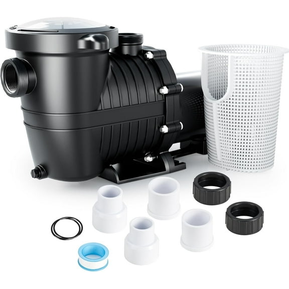 LANCHEZ In/Above Ground Pool Pump, High Flow (Variable Speed, 1.5 HP, 6300 GPH, 230V)