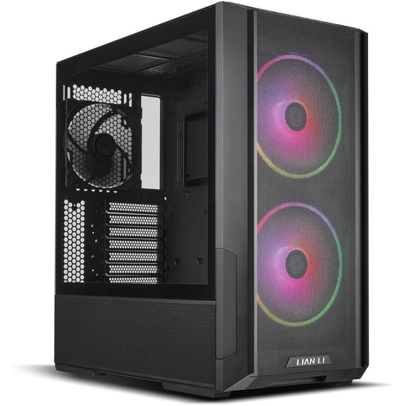 LANCOOL 216 E-ATX PC Case, Airflow Focus RGB Gaming Computer Case with All-Around Mesh Panels, 2x160mm & 1x140mm PWM Fans Pre-Installed and Innovative Rear PCIe Fan Bracket Chassis (Black)