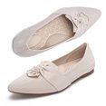 thumbnail image 1 of LANCROP Flats for Women Knit Pointed Toe Ballet Flats dressy Loafers With Bow, 1 of 8