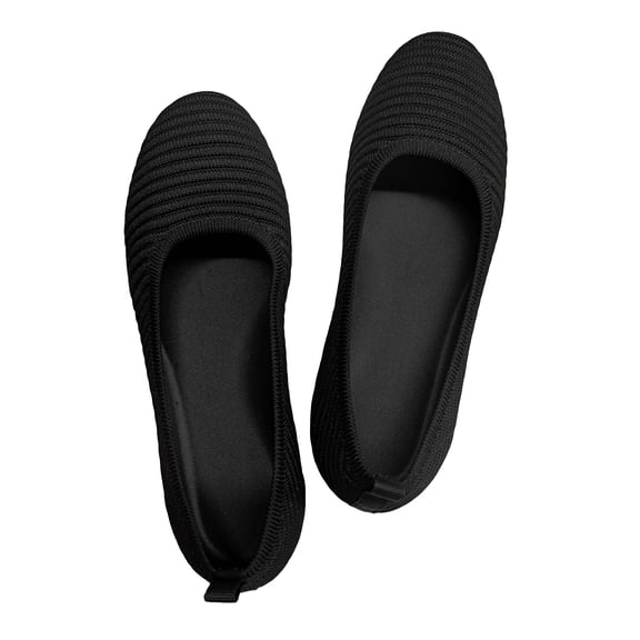 LANCROP Women Round Toe Ballet Flats Wide Width Shoes Low Heels Dress Shoes For Daily Wear