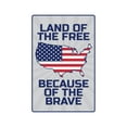 thumbnail image 1 of LAND OF THE FREE Aluminum Sign patriotic military navy army airforce troops | Indoor/Outdoor | 10" Tall, 1 of 4