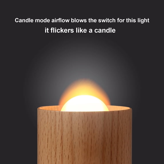 LANDGOO Flameless Candles LED Lights Battery Candles Air Blowing Control USB Rechargeable Short Night Light Decor