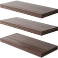 thumbnail image 1 of LANDMOK 10 Inch Deep Floating Shelf, 36 x10 Inch Large Wall Mounted Shelf for Kitchen, Bathroom, Living Room, Walnut (3 Pack), 1 of 8
