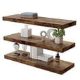 thumbnail image 1 of LANDMOK 12.7 Inch Deep Floating Shelf, 24 x12 Inch Large Wall Mounted Shelf for Kitchen, Bathroom, Living Room, Rustic Brown (3 Pack), 1 of 8