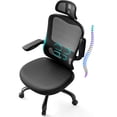thumbnail image 1 of LANDOMIA Ergonomic Home Office Chair with Mesh Flap & Adjustable Backrest, Computer Chair with Lumbar Support & High Comfort, 1 of 10