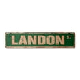 thumbnail image 1 of LANDON Vintage Plastic Street Sign Childrens Name Room Sign | Indoor/Outdoor |  36" Wide, 1 of 4