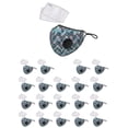 thumbnail image 1 of LANDOU Reusable Fabric Face Mask with PM2.5 Filters & External Valve (Adults, Blue Design), 1 of 4