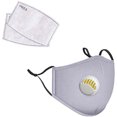 thumbnail image 1 of LANDOU Reusable Fabric Face Mask with PM2.5 Filters & External Valve (Kids, Gray), 1 of 1