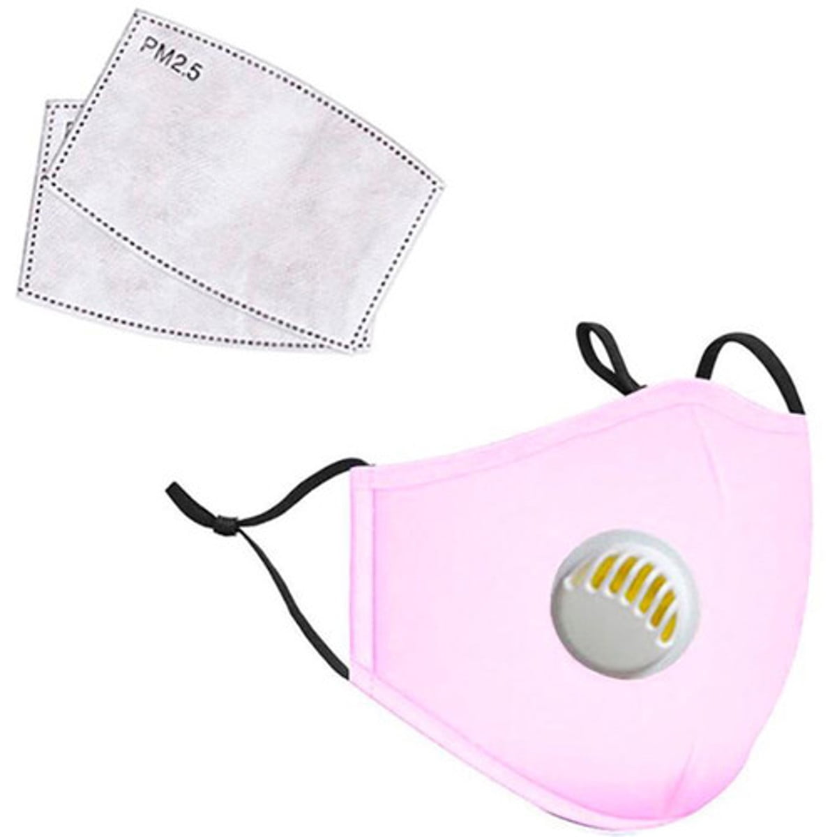 LANDOU Reusable Fabric Face Mask With PM2 5 Filters External Valve Landou reusable fabric face mask with pm2 5 filters external valve