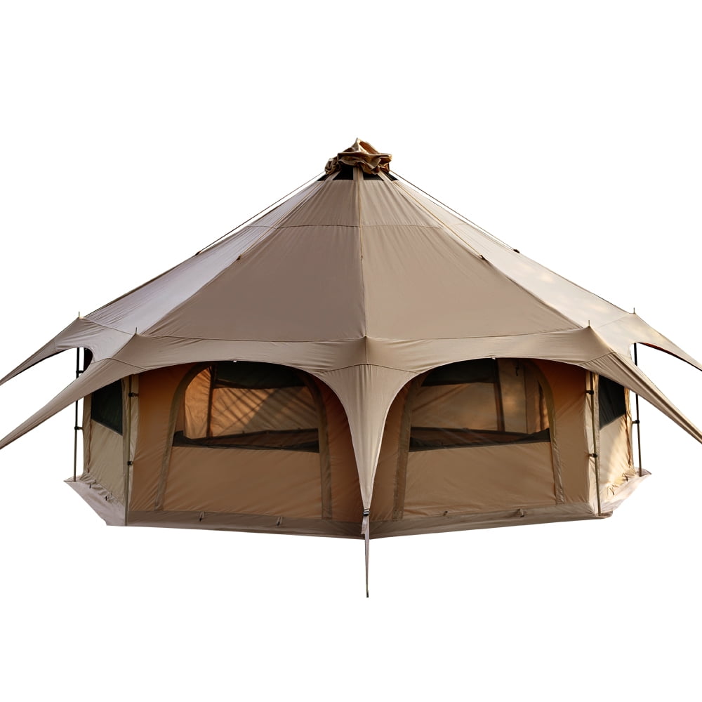 LANDRAGON Canvas Tent with Stove Jack Bell Tent for Camping Luxury Glamping  Yurt Tent 16.4ft Dia - Walmart.com